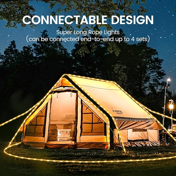 LED Rope Lights Outdoor String Lights,100ft 300LED Flexible Tube Lights Connectable Fairy String Light Plug in Waterproof 8 Modes for Indoor,Outside Home,Yard,Pool,Wedding,Garden,Patio Holiday Decor