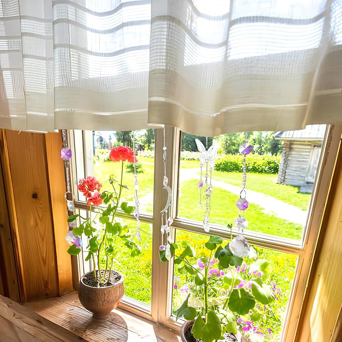 Orgrimmar Suncatchers, 300pcs Art and Crafts Making Supplies Kit for Adults Hanging Prism Sun Catcher with Crystals Rainbow Maker for Indoor Window Garden Decor