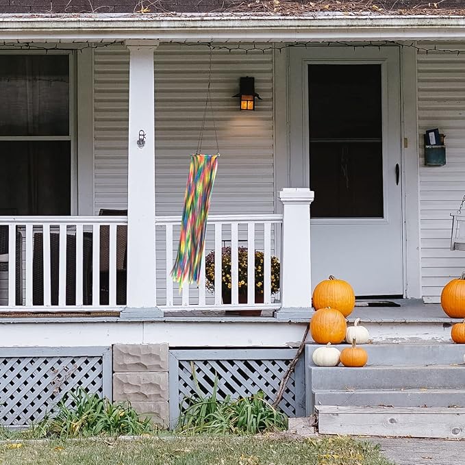 Ribbon Windsock Streamer, Outdoor Decorations for Your Patio, Garden, Yard, Dock and Camper, 49-Inch, WS49-XS