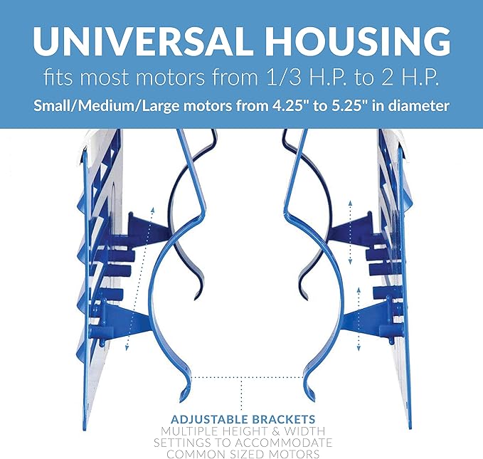 Red Lion RL-SPRK-200-BR, 230 Volt, 2HP, 77 GPH Sprinkler/Irrigation Pump with Brass Impeller, Red, 97102002 and Blue Devil Adjustable Motor Cover, water resistant