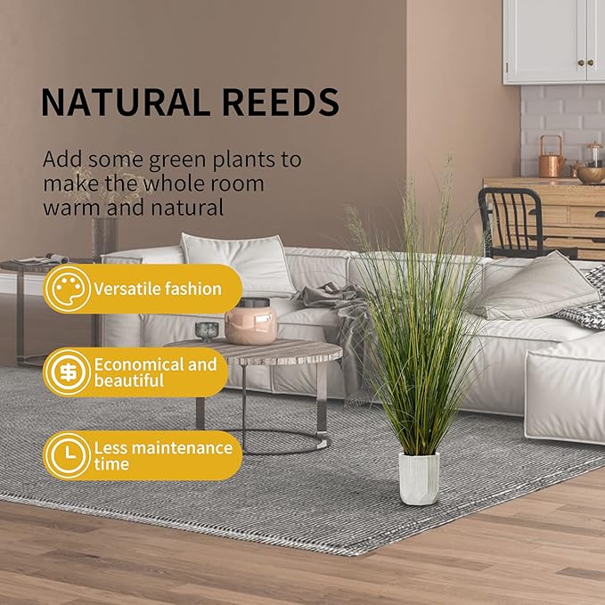 Artificial Plant 5ft Tall Artificial Grass Plant,Faux Plants Indoor Home Decorative Artificial Plants & Flowers in Pot Fake Plant, House Plant Indoor