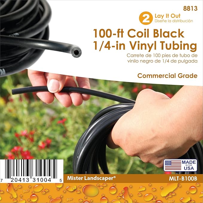 Mister Landscaper 100-ft Coil 1/4-in Black Vinyl Tubing