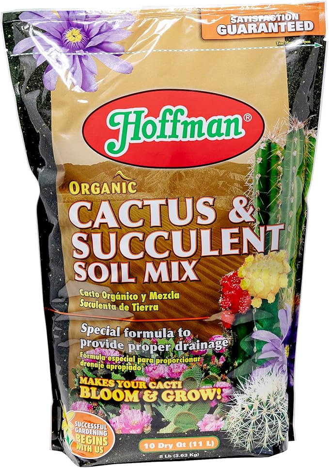 Hoffman 10410 Organic Cactus and Succulent Soil Mix, 10 Quarts, 2 Pack