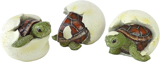 Design Toscano QM2562500 Out of the Shell Baby Turtle Triplet Statues,Full Color