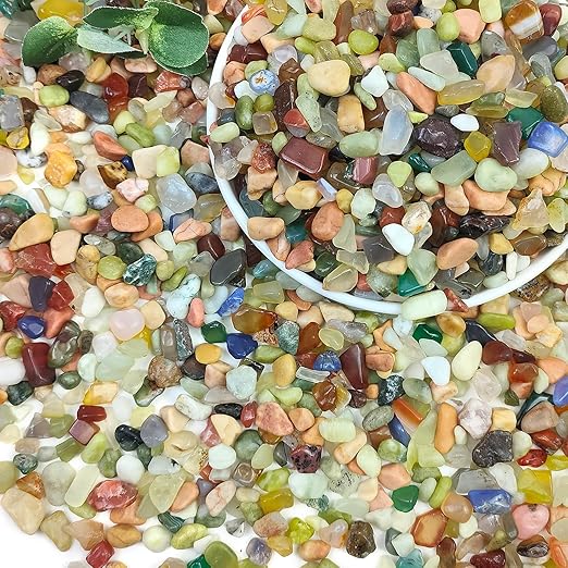 20LB Colorful Pebbles for Succulent, 3/8 Inch Natural River Rocks for Plants, Natural Decorative Polished Pebbles for Cactus,Vases, Planters,Outdoor Gardening and Indoor Plants