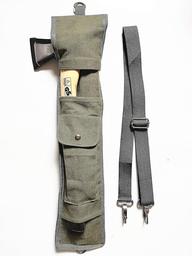 TIPU Axe and Saw Sling, Agawa Saw Bag, Bucksaw Bag, Canvas Sheath for BOREAL21 Folding Bow Saw