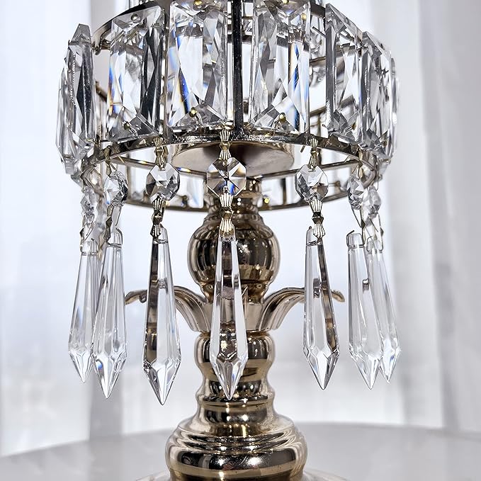 H&D 15pcs Large Clear Crystal Chandelier 60mm Icicle U-Drop Prisms Lamp Parts Brass Connectors