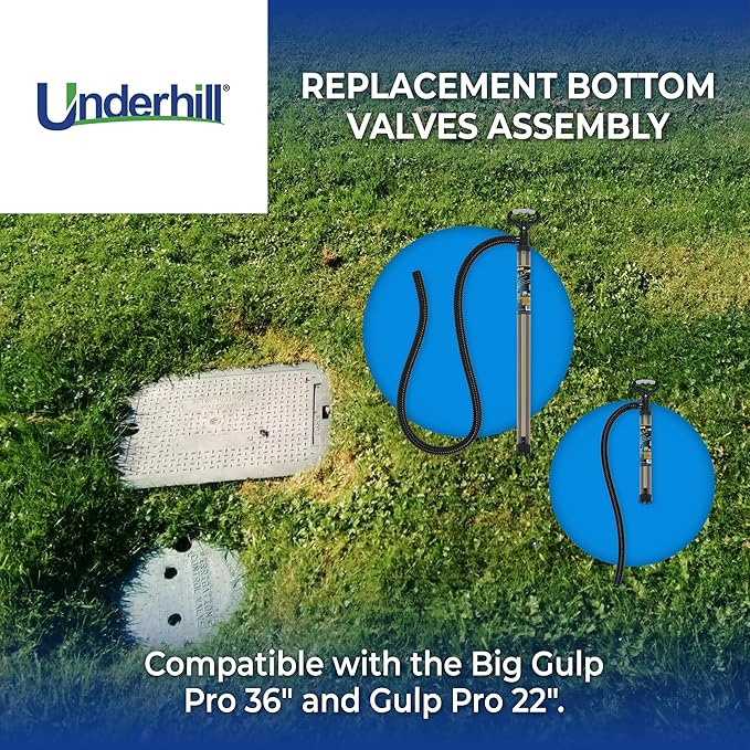 Underhill Bottom Valves for Water Pump Big Gulp Pro 36 Inch and Gulp Pro 22 Inch Pumps, Replacement Parts, Repair, Fluid Transfer, A-GRPBV