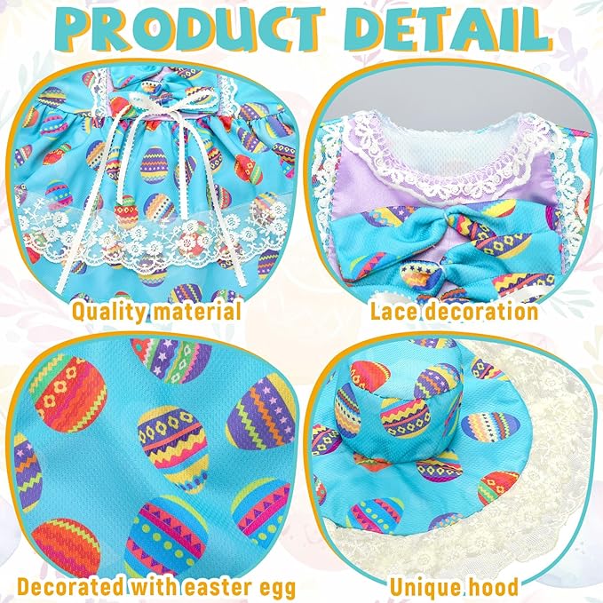 Suzile Easter Goose Outfit Clothes for 23 High Cement for Plastic Lawn Clothing Porch Goose Clothes Lawn Garden Costume